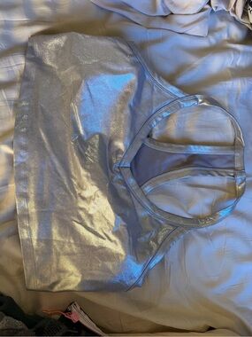 Silver Beyond Yoga Crop Top